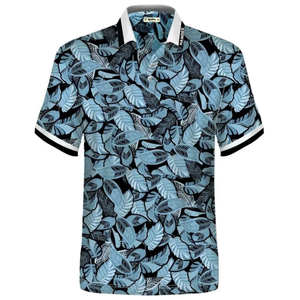 เสื้อโปโลแขนสั้นแฮนดี ลายใบไม้ สีดำ สำหรับเล่นกอล์ฟ - Product Image 4