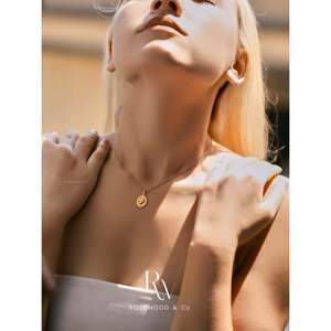 Collana con Ciondolo Luna e Stella Placcata in Oro 18K, Gioiello Celestiale in Platino, Regalo per Mamma con Design a Raggi di Stella - Product Image 2