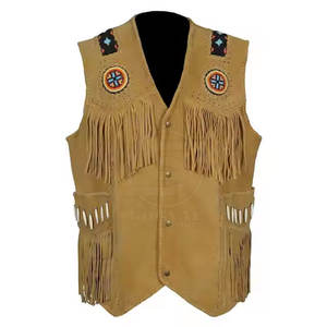 Gilet en cuir de cowboy sur mesure, design tendance, vente en gros, prix bas, respirant, fabriqué au Pakistan - Product Image 1