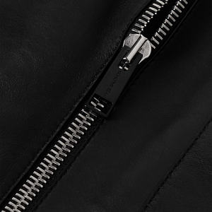 Blouson en cuir personnalisé pour moto, imprimé en relief, fermeture éclair, streetwear, blouson en cuir pour moto, homme - Product Image 4