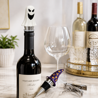Coffret Cadeau Sorcier Fantôme d'Halloween – En Stock, Faible MOQ, Vente en Gros, Accessoires de Fête et de Bar, Ensemble de Bouchons de Bouteille de Vin