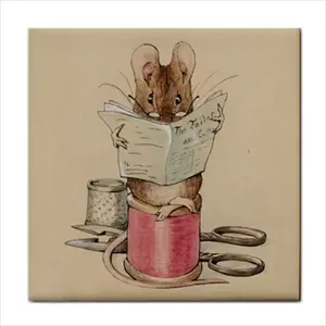 Beatrix พอตเตอร์ศิลปะเมาส์ตกแต่งขอบกระเบื้องงานฝีมือเซรามิกสำหรับตกแต่งห้องครัวผนังกระเด็นหรือตกแต่งบ้าน - Product Image 1