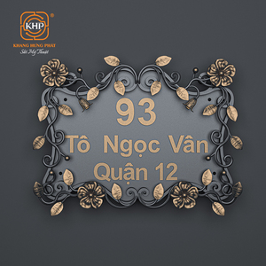 Número de Casa de Hierro Forjado Ecológico, Duradero y Atractivo de KHP, Montado en la Pared, con Orificios Preperforados de Alta Calidad para Apartamentos y Hoteles - Product Image 6