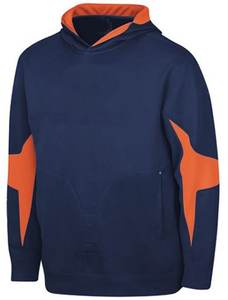 Sudadera con capucha con cremallera completa de otoño para hombre de EE. UU. Patrón estampado poliéster grueso/Material de algodón diseño de cremallera lavada larga cuello con capucha polar - Product Image 4