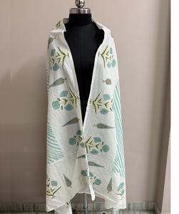 Summer <b>Women's</b> Effortless Style Durable Breathable Cotton Sarong <b>Wrap</b> Hand Block Printed Traditional Indian Design <b>Shawl</b> Beach - Product Image 4