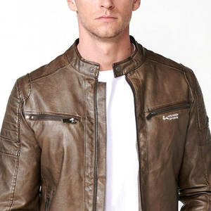 Factory Direct <b>Sale</b> <b>Winter</b> Wear <b>Men</b> Fashion Leather <b>Jackets</b> / Casual Wear Plain Dyed Leather <b>Jackets</b> For <b>Men</b> - Product Image 5