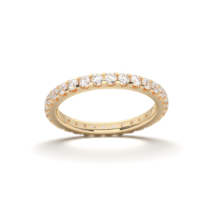 Lab Grown 1,00 Quilates Diamond Full Eternity Pave Set en oro macizo Anillo de Bodas de calidad/VS para ella - Product Image 1