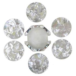 Sous-verres en noyer sous-verres en liège faits à la main de haute qualité ensemble d'accessoires de cuisine en bois avec boîte-cadeau ensemble de sous-verres en bois naturel - Product Image 2