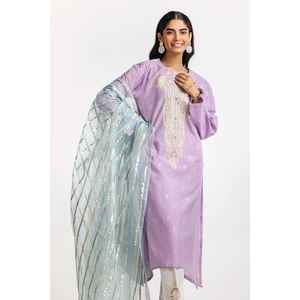 Blusa Morada para Mujer, con Bordado Jacquard, Estilo Modesto, Teñida - Product Image 3