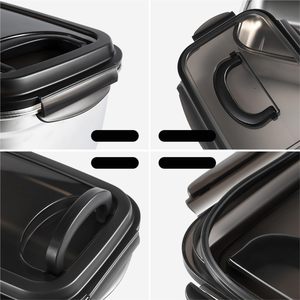 Contenedor de almacenamiento de alimentos de acero inoxidable con asa calefactable, caja sellada al vacío de mantenimiento fresco para uso en refrigerador y congelador - Product Image 4