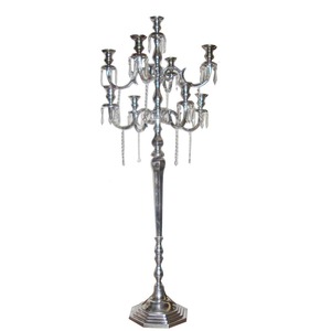 Hot Attractive Classic Candelabra With Hanging Crystal Beads Metal Antique Decoration New Design Handmade <b>Candle</b> <b>Holder</b> for Sale - Product Image 3