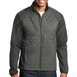 OEM personnalisé hommes décontracté fermeture éclair complète toile souple Bomber veste col montant collection hiver traitement fini - Product Image 1