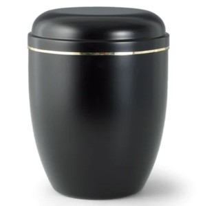 โกศเผาเหล็กสีดำพร้อมแถบสีทองโกศใส่ศพชุบสังกะสีขายดี - Product Image 1