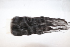 ผมต่อผมมนุษย์แท้แบบเรมี่ปิดลูกไม้ผมตรงสีดำธรรมชาติสไตล์ลอนแบบอินเดียวาดคู่คุณภาพสูง - Product Image 5