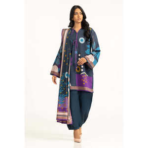 IUSTKSD-1372 Traje Casual Estampado Khaddar de 3 Piezas - Product Image 5