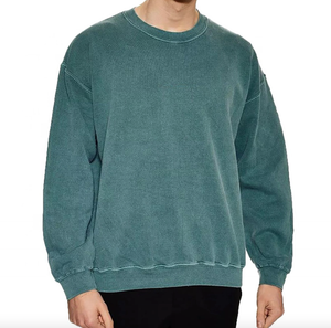 เสื้อสเวตเตอร์ผ้าฝ้ายคอตตอนคอตตอน100% แบบสวมศีรษะแขนยาวสไตล์วินเทจใส่สบาย - Product Image 1