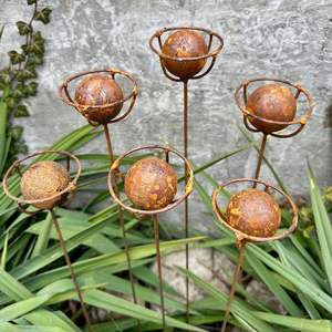 Metal garden <b>stakes</b> decorative lawn supports <b>for</b> outdoor garden durable style rust resistant weatherproof handmade quality - Product Image 2