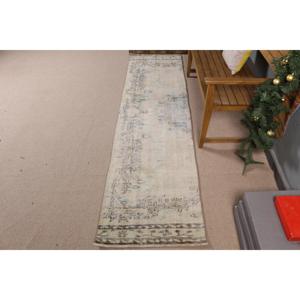 Tapis turc vintage, tapis de couloir 2,3x8,9 pieds, tapis oriental bleu - Product Image 1