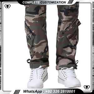 Pantalones casuales de verano personalizados, pantalones con cordón y bolsillos para correr, pantalones cargo para hombres, fabricantes de ropa - Product Image 2