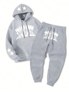 Survêtement à capuche pour homme, streetwear d'hiver personnalisé, avec un tissu polaire vintage uni, respirant, option taille plus - Product Image 6
