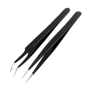 Juego de Pinzas para Pestañas Profesionales de Acero Inoxidable, Diseño Nuevo, Venta al por Mayor, Personalizadas - Product Image 1