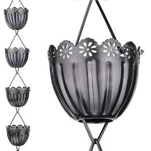 Fabricant Exportateur Personnalisé Cuivre Acier Inoxydable Aluminium Chaîne de Pluie Gouttière Descente Métal Jardin Décoratif Personnalisé - Product Image 4