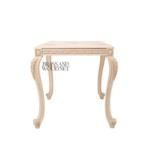 Mesa Auxiliar Cuadrada de Lujo con Arte Floral Pintado a Mano y Patas Cabriole Talladas con Detalles Ornamentales para una Decoración Elegante en el Rincón del Hogar - Product Image 2