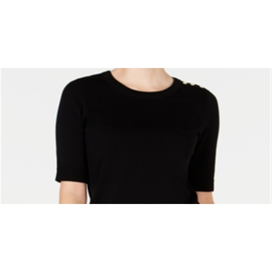 Abito Nero in Cotone Lavorato a Maglia per Donna Charter Club, Taglia L - Product Image 3