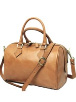 Sac de voyage de luxe en cuir véritable pour femme, petit sac fourre-tout vintage marron, sacoche bowling grande capacité