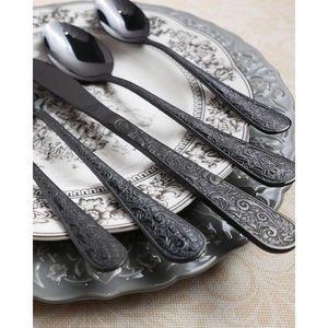 Juego de cubiertos de plata agradable, 5 piezas, tenedor, cucharas, juego de cuchillos, cena deliciosa, juego de cubiertos más de buen gusto con un aspecto impresionante - Product Image 4