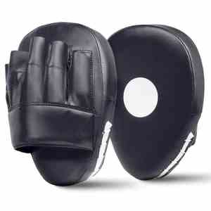 Manoplas de perforación con logotipo personalizado de alta calidad, almohadilla de enfoque curvada, gancho de entrenamiento, bolsa Jab de cuero de 14oz, almohadilla de boxeo Mu para gimnasios - Product Image 5