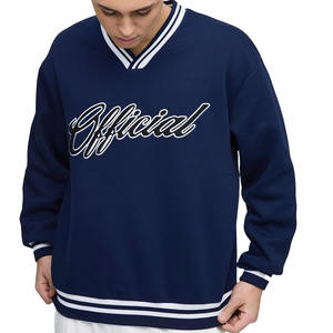 Sudaderas con capucha de invierno de lana de algodón 100% de peso pesado para hombres y Jersey de gran tamaño a prueba de viento con logotipo bordado personalizado Unisex - Product Image 1