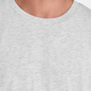 Camiseta de Hombre a la Moda 2025, con Logotipo Personalizado Serigrafiado, Corte Holgado, 100% Algodón Transpirable, Estampado Digital Hip Hop, 200g, Color Gris Jaspeado - Product Image 5