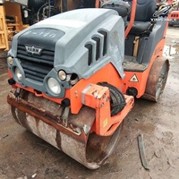 Compacteur vibrant à double tambour HAMM HD10 d'occasion, poids de travail 3 tonnes, moteur diesel, marque allemande d'origine