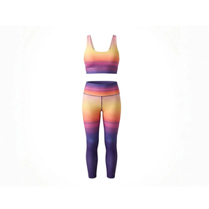 Conjunto de Yoga para Mujer, MOQ Bajo de 30 Conjuntos, Sólido, de Alta Calidad, Transpirable, Cintura Elástica, 2 Piezas, Sin Mangas, Tallas Grandes, Ropa Deportiva - Product Image 1