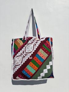 Bolso Tote acolchado de algodón hecho a mano más vendido para mujer, diseño de retazos para uso diario, viaje, comestibles o Playa, Idea de regalo - Product Image 2