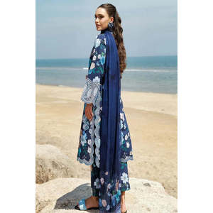 Farasha Aurea Women's Summer Lawn Suit Sets '25 D-13 Floral <b>Blush</b> TC-1419-for Eid Celebration - Product Image 5