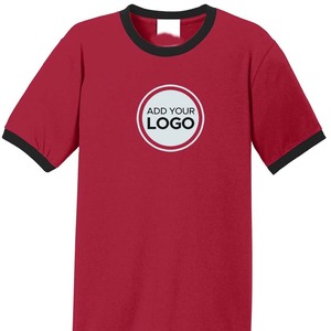 Fit Contrast Ringer Tee-T-shirts blanc/noir T-shirt Ringer Premium pour homme T-shirt unisexe avec logo personnalisé - Product Image 5