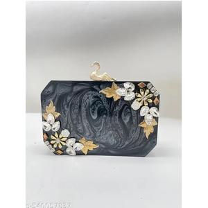 Bolso de Mano de Resina con Diseño Moderno y Tacto de Mármol, Ideal para Bodas, Fiestas y Eventos, Bolso de Mano de la Mejor Calidad a Precio de Fábrica - Product Image 1