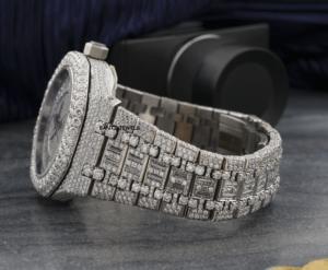 Reloj de Lujo con Incrustaciones de Moissanita, Estilo Hip Hop, Completamente Cubierto de Diamantes VVS1, Reloj de Pulsera Brillante - Product Image 3