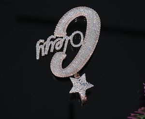 Colgantes y dijes de letras de Hip Hop totalmente helados, diamantes de moissanita de oro macizo de 10kt con certificación GIA para fiestas - Product Image 4