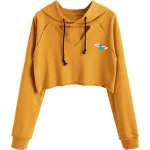 Custom Wear Wholesale Manufacturer Blank Cotton Hoodie Ladies Gym Long Sleeve Women's <b>Crop</b> <b>Tops</b> Hoodie OEM Serviced - Product Image 1