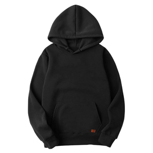 Logo personnalisé couleur unie décontracté vêtements d'hiver 2025 gros teint uni lâche blanc poids lourd solide pull à capuche - Product Image 2