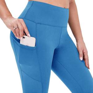 Nouveau design, leggings de sport taille haute, longueur genou, en polyester respirant pour femme, séchage rapide, vêtements de yoga, service OEM - Product Image 4