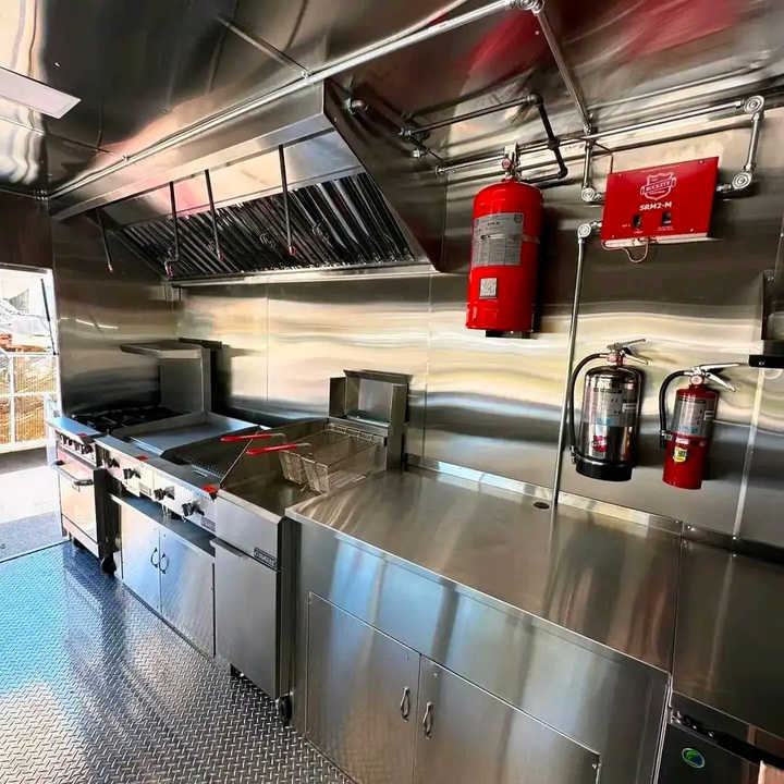 Commercial Catering Mobile Fast Food Trailer Street Food Truck Cart Restaurant Equipment Food Vending Cart Full Kitchen