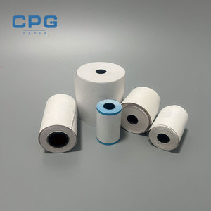 Papier thermique pour cartes de crédit en gros au prix d'usine, 57*13mm 80*80mm, papier thermique pour distributeur automatique/point de vente, papier de caisse enregistreuse, rouleau de papier - Product Image 1