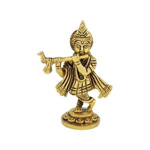 รูปปั้นพระกฤษณะทองเหลือง murli manohar krishna - Product Image 3