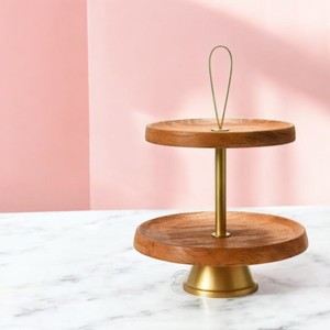 Soporte para Pastel de Madera y Metal de Último Diseño para Uso Doméstico y Servir Pasteles de Aniversario, Herramientas para Servir Pasteles - Product Image 6