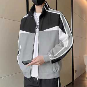 <b>Men</b> <b>Polyester</b> Tracksuit Quick Dry Breathable Knitted Printed Zip Jacket <b>Jogger</b> Pants Two Piece Set - Product Image 4