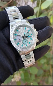 สินค้ามาใหม่41มม. นาฬิกาฮิปฮอปประดับเพชรแฟชั่นสูง VVS Moissanite - Product Image 4